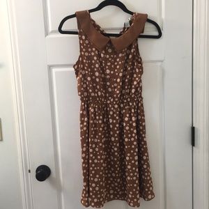 Brown polkadot dress